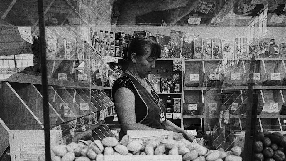 groceries through window